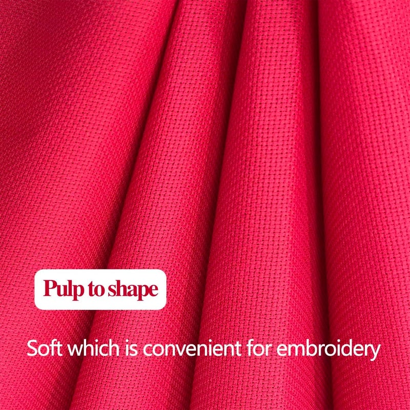Zhenqing 14CT Aida Cloth - 30x35 Inch Cross Stitch Fabric for Embroidery, Pre-Cut Needlework Material, Acid-Free, Durable Weave(Red) - Image 5